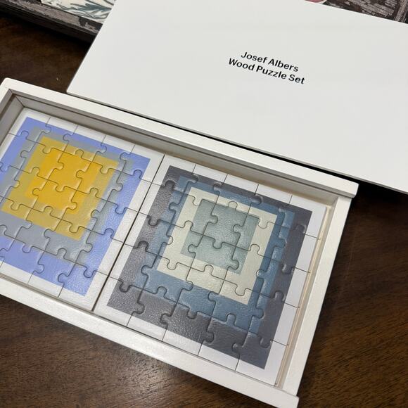 Josef Albers MoMA Wood Puzzle Set – 6 Mini Puzzles in Box - Picture 5 of 13